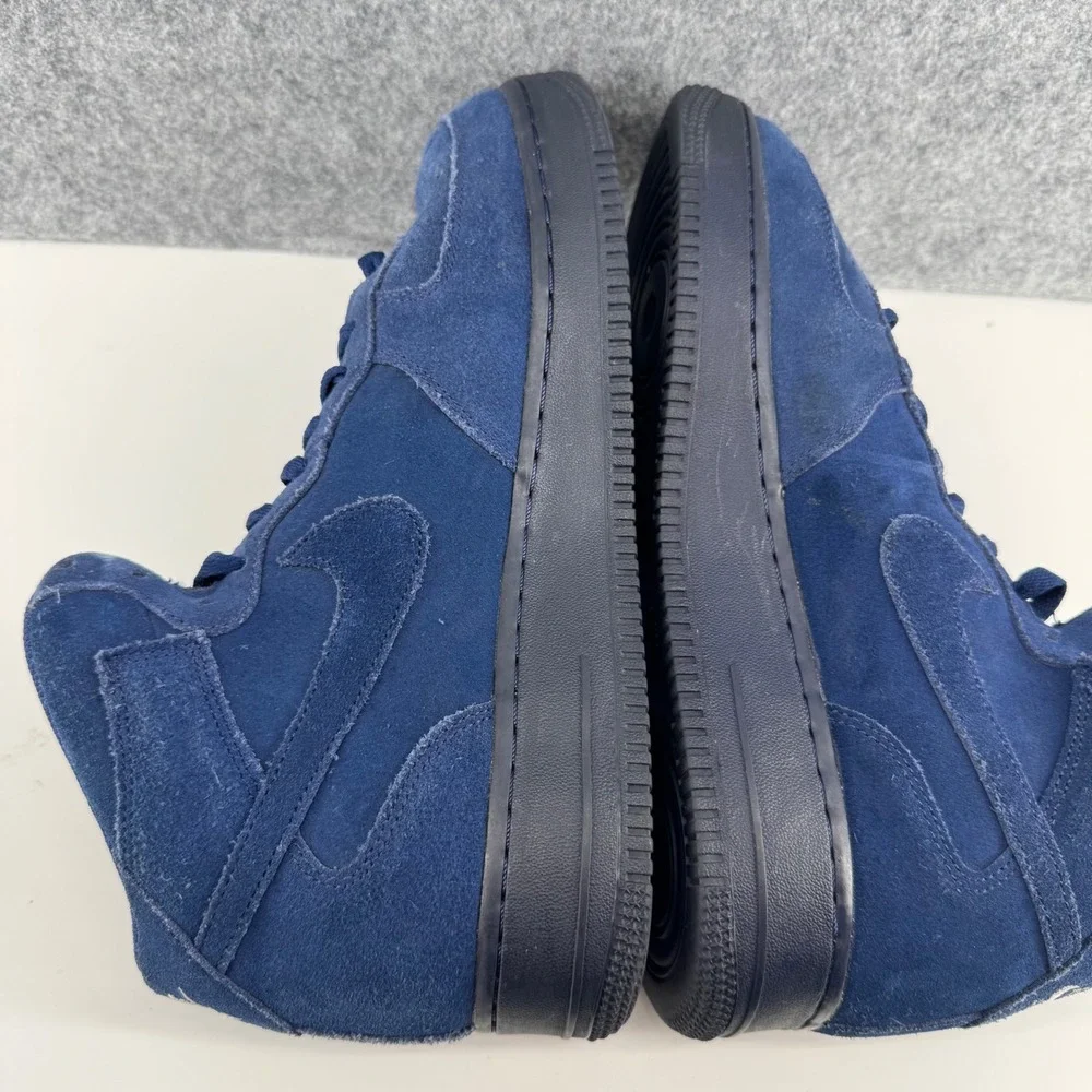 Nike Air Force 1 Mid Mens 10.5 Navy Blue Suede Sneakers 315123-410